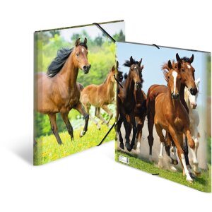 Папка A3 с резиновым фиксатором «Лошадь» от HERMA