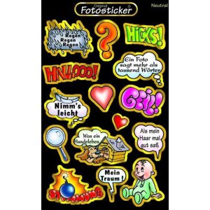 Sticker Neutral 1 Motiv 7 lustige Sprüche 10,7 x 17...