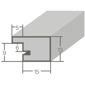 Деревянная фоторамка Classic 21x29,7 см черная с обычным стеклом