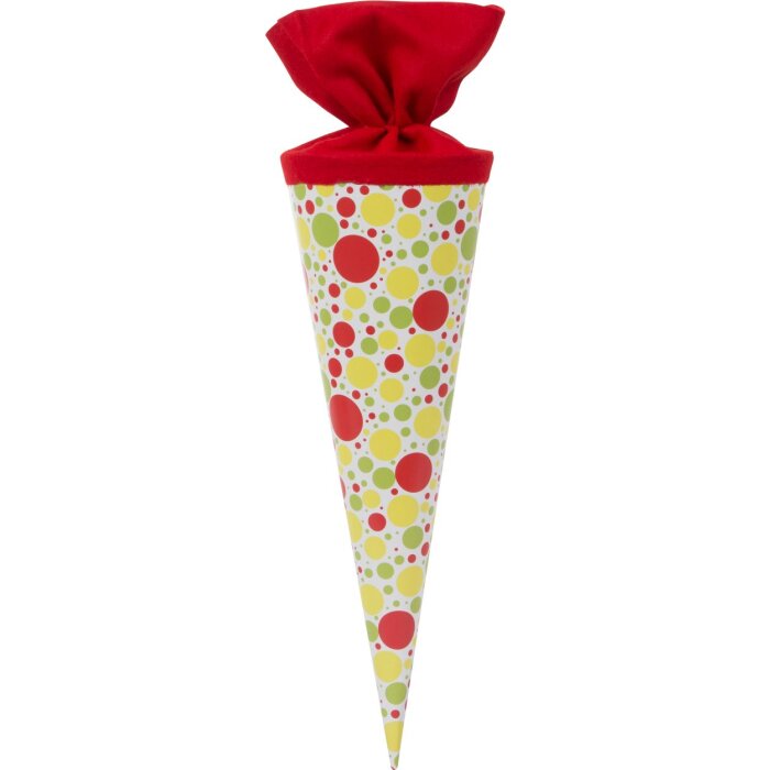 Goldbuch Подарочный пакет в горошек 35 см, красный, зеленый, желтый