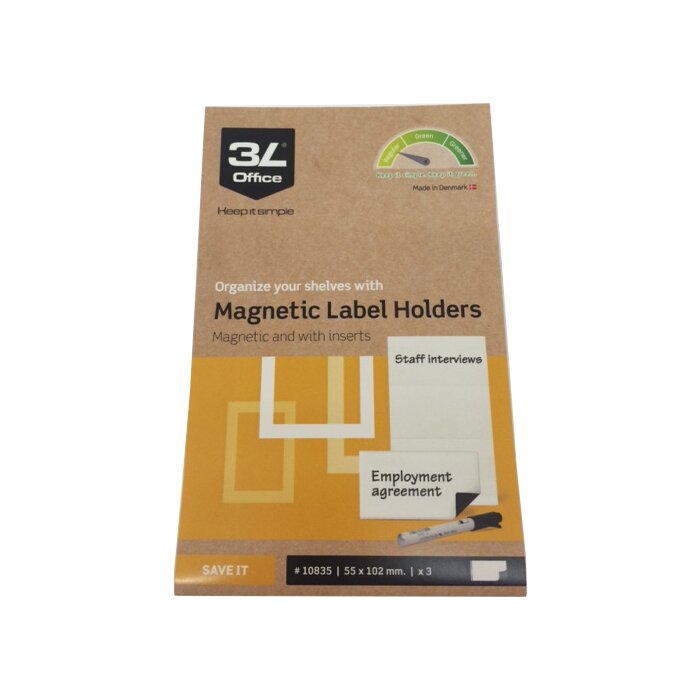 Магнитные окна для бумаги 3 шт 55x102 мм 3L Office