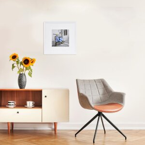 Henzo Holzrahmen Umbria 30x30 cm weiß mit Passepartout