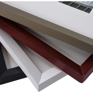 Henzo Holzrahmen Umbria 40x50 cm schwarz mit Passepartout und Klarglas