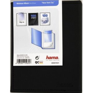 Вкладной альбом Hama Нью-Йорк 100 фотографий 10x15 см кожзам черный