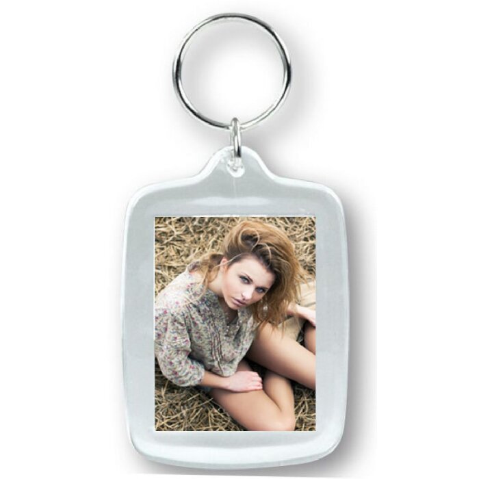 HNFD Acryl-Schlüsselanhänger 3x4 cm mit Schlüsselring für ein Foto