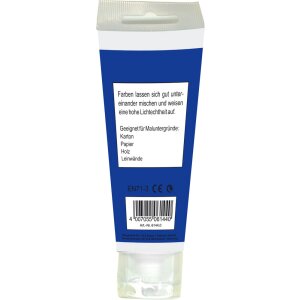 KLS Acrylfarbe 75 ml Dunkelblau schnelltrocknend für Papier Holz Leinwand