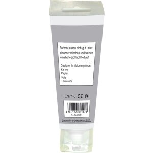 KLS Acryl Künstlerfarbe 75 ml Silber Metallisch für Papier Holz Leinwand
