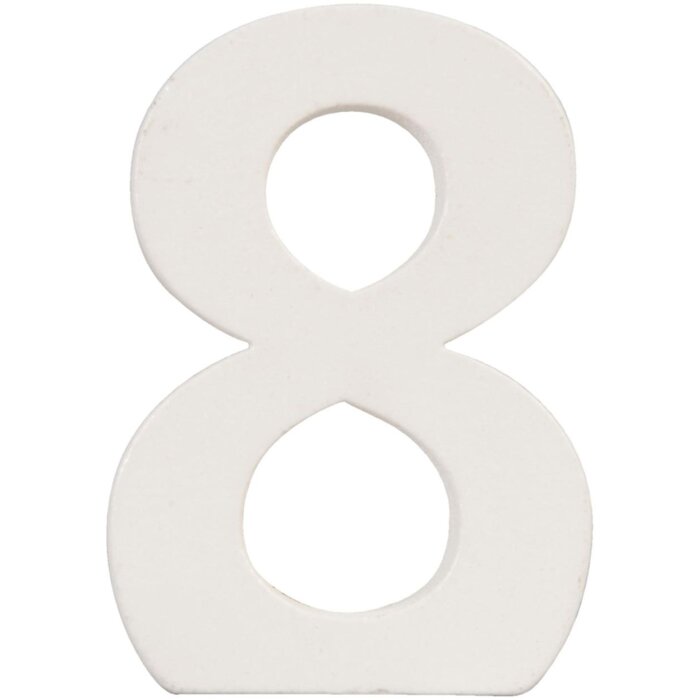 Цифра 8 из натурального МДФ 8x5 см