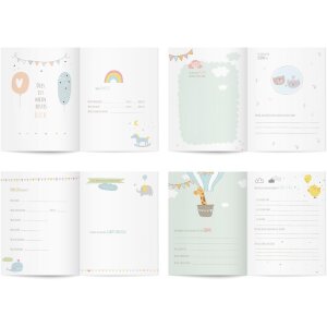 Дневник для малыша Babyworld Слон, 21x28 см, 44 иллюстрированных страниц