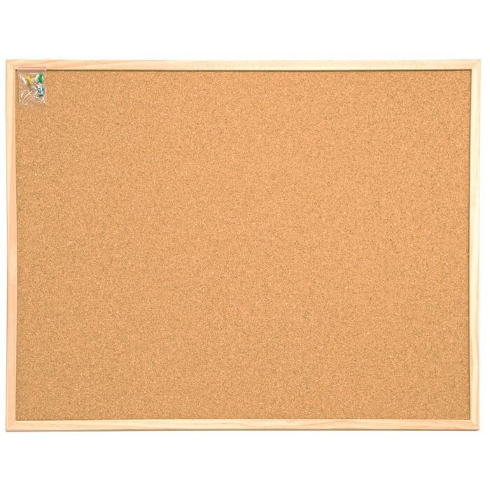 KLS Kork Pinnwand mit Holzrahmen 30x40 bis 60x80 cm Pinnnadeln Wandmontage