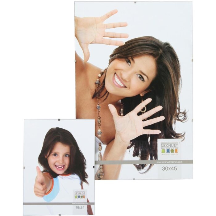 Deknudt Rahmenloser Bildhalter Normalglas Antireflexglas 10x15 bis 70x100 cm