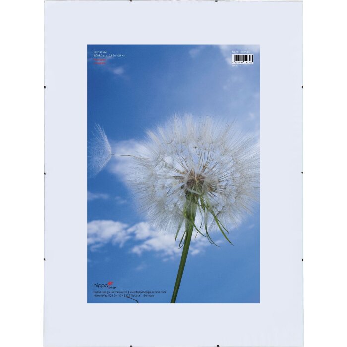 HNFD Cliprahmen 10,5x15 cm bis 70x100 cm Normal Antireflex Acrylglas Rahmenlos
