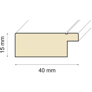 Фоторамка Ceanothe из дерева Orion с широким плоским профилем и цветной внутренней кромкой