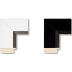 Фоторамка Ceanothe из дерева Orion с широким плоским профилем и цветной внутренней кромкой