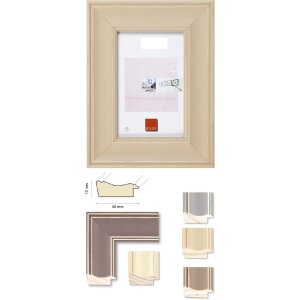 Ceanothe Holzrahmen Constance 40mm Flachprofil Klar Glas...