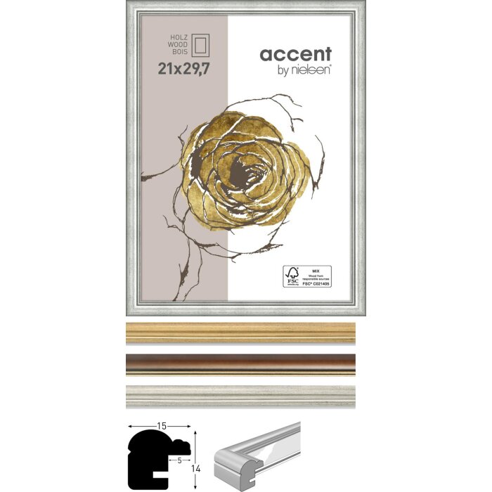 Nielsen Ascot Holzrahmen Klassik-Bilderrahmen 10x15 bis 40x50 cm