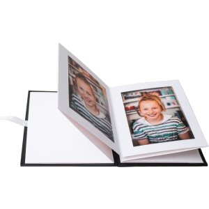HNFD Leporello Lona Fotobuch Kunstleder 12 Fotos Schwarz Weiß 4 Formate