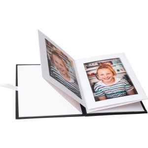 HNFD Leporello Lona Fotobuch Kunstleder 12 Fotos Schwarz Weiß 4 Formate