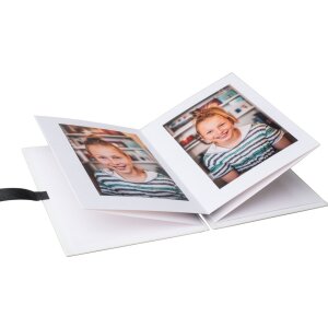 HNFD Leporello Lona Fotobuch Kunstleder 12 Fotos Schwarz Weiß 4 Formate