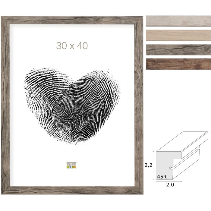 Деревянная рамка Deknudt S45R с блочной формовкой от 10x10 см до 50x70 см
