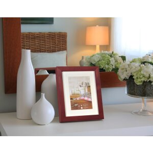 Henzo Jardin Holzbilderrahmen mit Passepartout Drehklammer Hoch-Querformat