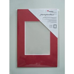 Walther Schrägschnitt-Passepartout weißer Kern 16 Größen 10 Farben 1,4 mm