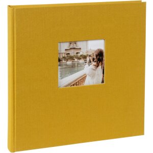 Goldbuch Fotoalbum Bella Vista Leinen 30x31 cm 60 weiße Seiten Pergamin
