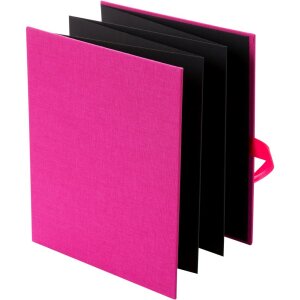 Goldbuch Leporello Bella Vista 10 Fotos 13x18 cm Leinen schwarz Schleife