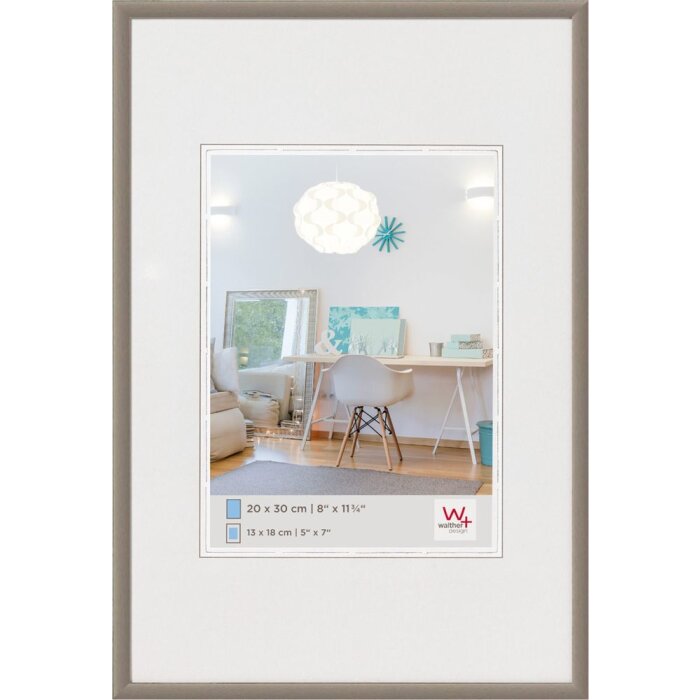 New Lifestyle Kunststoff-Bilderrahmen A2 stahl 42x59,4 cm Blockprofil