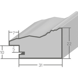 Фоторамка MendeFrames из дерева H740 серого цвета 18x24 см с обычным стеклом