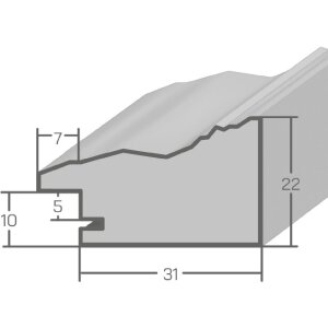 MendeFrames Фоторамка деревянная H740 черная 60x60 см