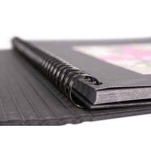 HNFD Fotoalbum BELDA Leinen 22x29,7 cm 30 schwarze Seiten