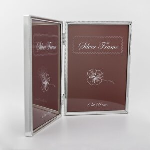 ZEP Doppelrahmen Klara versilbert Hochglanz für Fotos 7x10 10x15 13x18