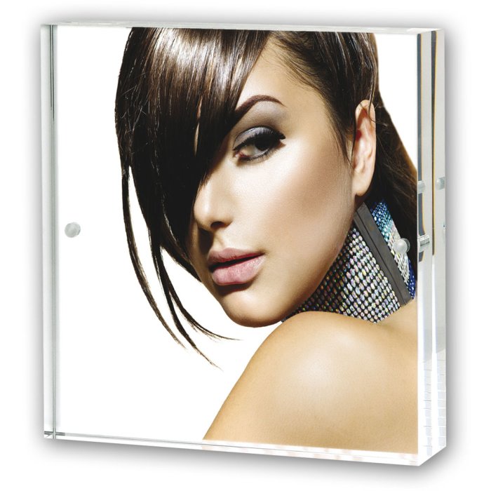 ZEP Acryl-Bilderrahmen 20x20 cm Seattle beidseitige Bildansicht zum Hinstellen