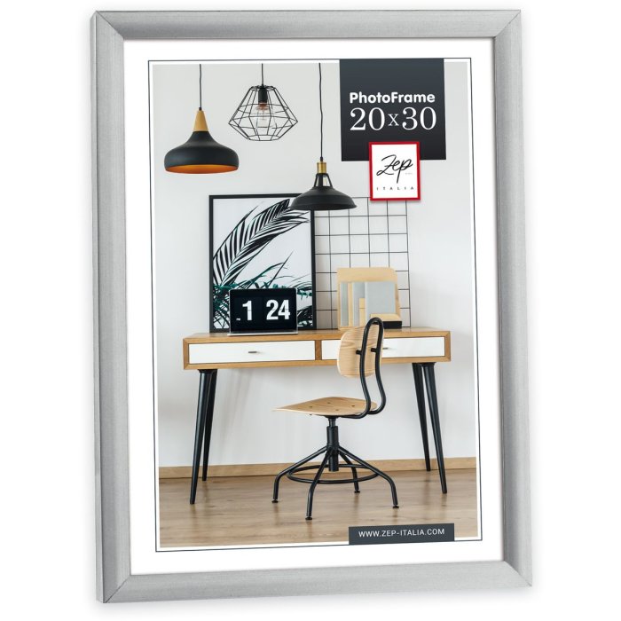 ZEP Kunststoffrahmen New Easy 30x40 cm silber minimalistisches Design