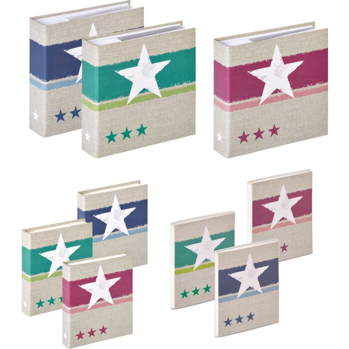 Walther Einsteckalbum Stellar rosa blau grün 9x13 10x15 11x15 13x18 cm