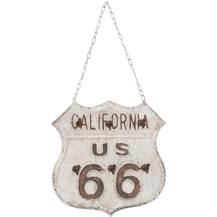 Картинка из железа белая иллюстрированная 27x3x50 см Clayre & Eef