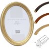Deknudt S100 Kunststoff-Bilderrahmen Oval Holzoptik 9x12 bis 30x40 cm