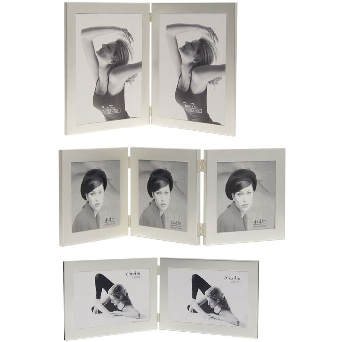 Mehrfachrahmen Samana mattsilber 10x10 cm, 10x15 cm und 13x18 cm