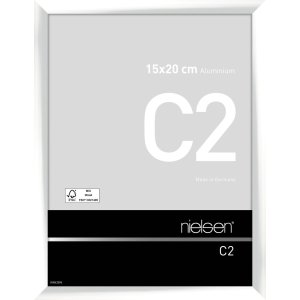 Алюминиевая рамка Nielsen C2 15x20 см белая глянцевая