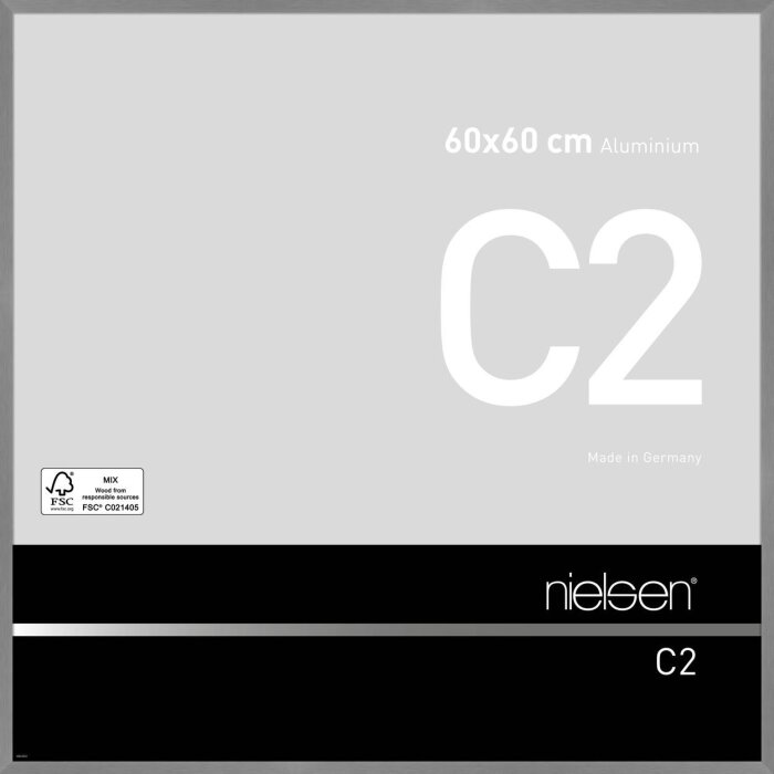 Nielsen алюминиевая рама C2 60x60 см текстурированная серая матовая