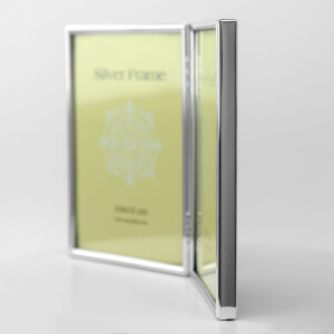 ZEP металлическая двойная рамка 2 фото посеребренная 7x10 см до 13x18 см