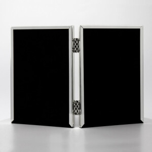 ZEP металлическая двойная рамка 2 фото посеребренная 7x10 см до 13x18 см