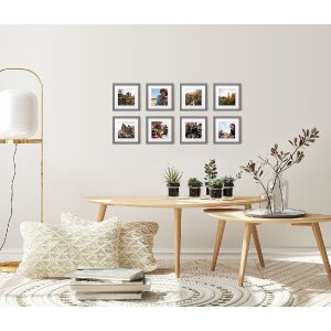 Деревянная рамка Перец 10х10 см серебро