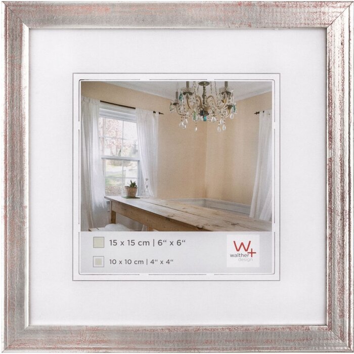 Деревянная рамка Walther Перец 13x13 см серебристый