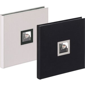 Walther Fotoalbum Black White Leinen 50 Seiten Schwarz 26x25 cm oder 30x30 cm