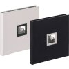 Walther Fotoalbum Black White Leinen 50 Seiten Schwarz 26x25 cm oder 30x30 cm