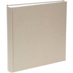 Deknudt A10D Leinen Fotoalbum 30x33 cm 100 weiße Seiten beige schwarz