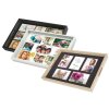 KIARA Fototablett ZEP 45x35 cm Holz natur schwarz weiß für 9 Fotos