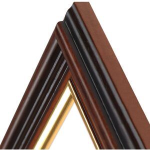 Фоторамка MendeFrames из дерева 40x40 см с золотой каймой и антирефлексным стеклом